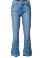 Derek Lam 10 Crosby Gia Mid-rise Cropped Flare - Blue