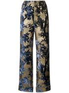 F.r.s For Restless Sleepers Floral Print Trousers - Metallic