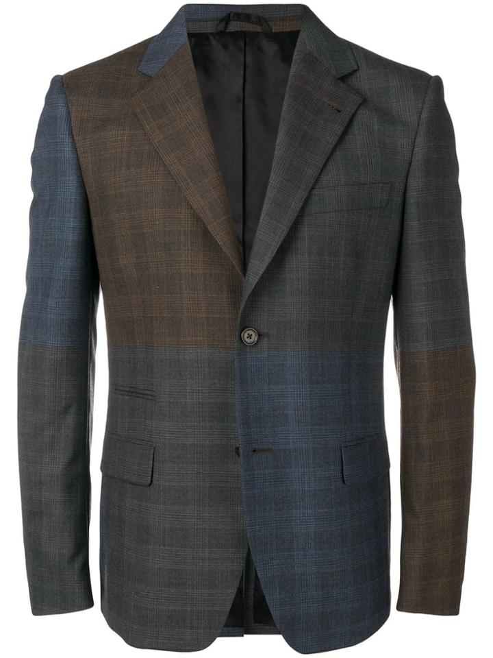 Stella Mccartney Colour Block Check Blazer - Brown