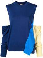 Calvin Klein 205w39nyc Asymmetric Knit Top - Blue