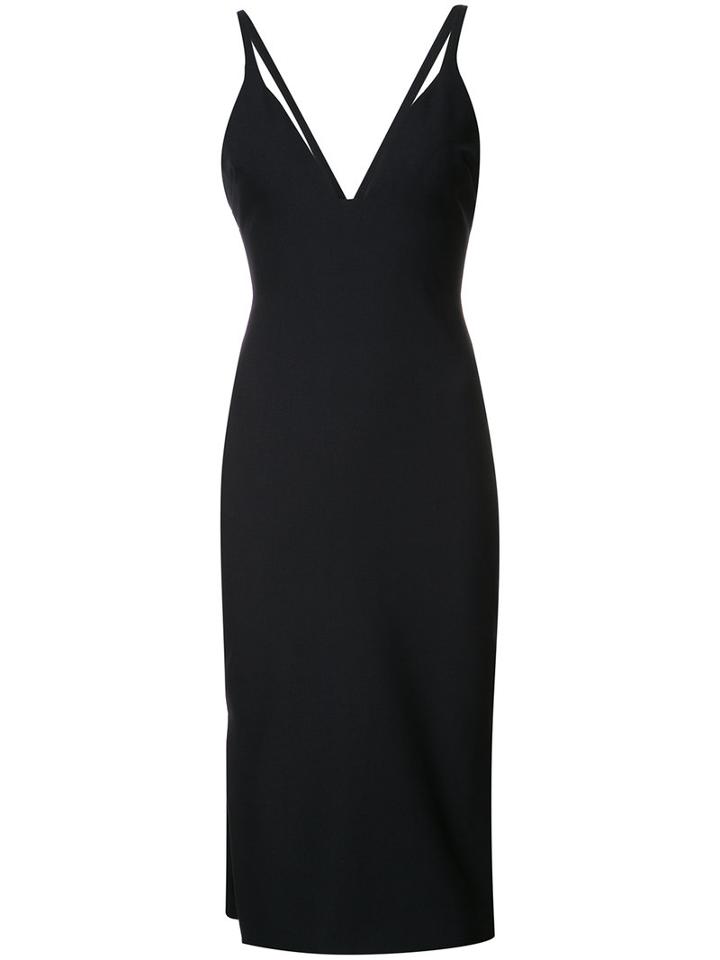 Cinq A Sept Slit Sides Fitted Dress, Women's, Size: 4, Blue, Polyester/viscose/spandex/elastane