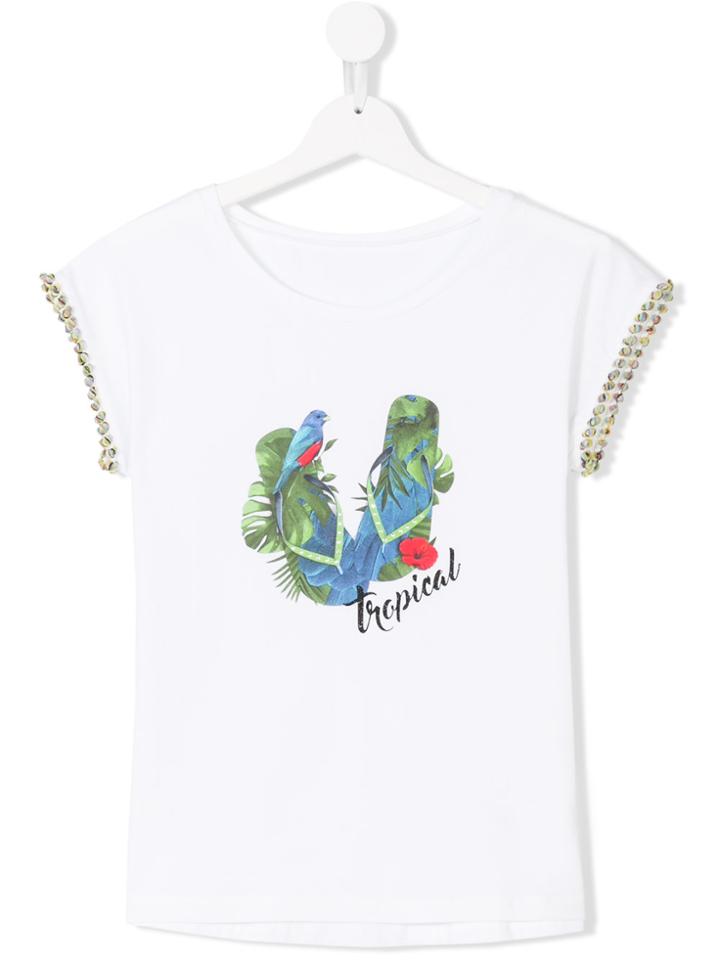 Lapin House Flip-flop Print T-shirt - White