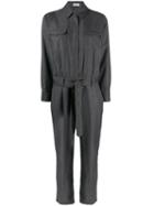 Brunello Cucinelli Belted Jumpsuit - Grey
