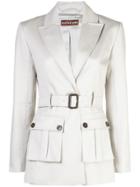 Alexa Chung Jackie Belted Jacket - Grey