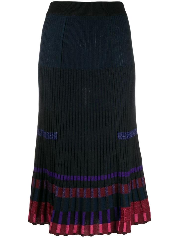Kenzo Ribbed Midi Skirt - Blue