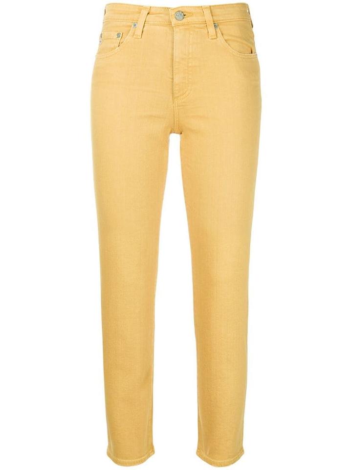 Ag Jeans Cropped Skinny Jeans - Yellow