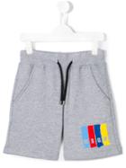 Msgm Kids Logo Print Shorts, Boy's, Size: 10 Yrs, Grey