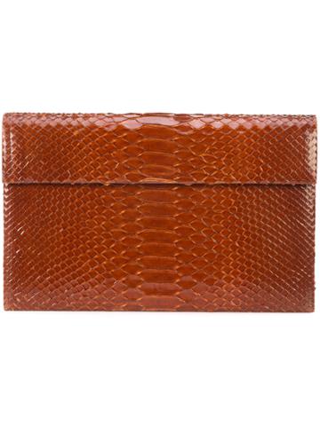 Susie Straubmueller Slim Clutch Bag - Brown