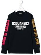 Dsquared2 Kids Logo Print Sweatshirt, Boy's, Size: 12 Yrs, Blue