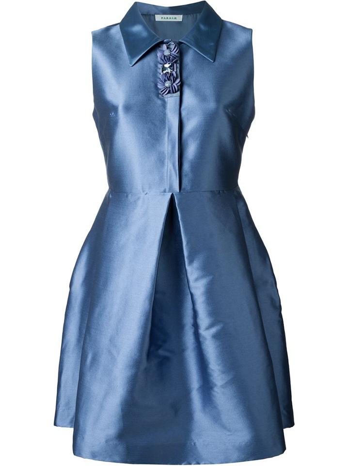 P.a.r.o.s.h. Pulp Dress, Women's, Blue, Polyester/silk/acetate/polyamide