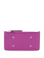 Maison Margiela Long Zipped Card Holder - Purple
