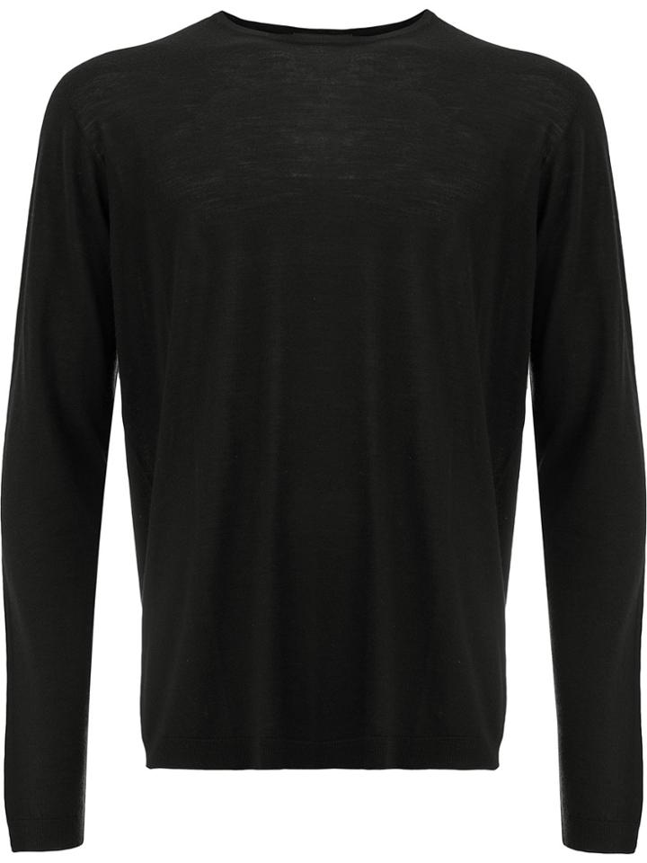 Roberto Collina Basic Round Neck Jumper - Black