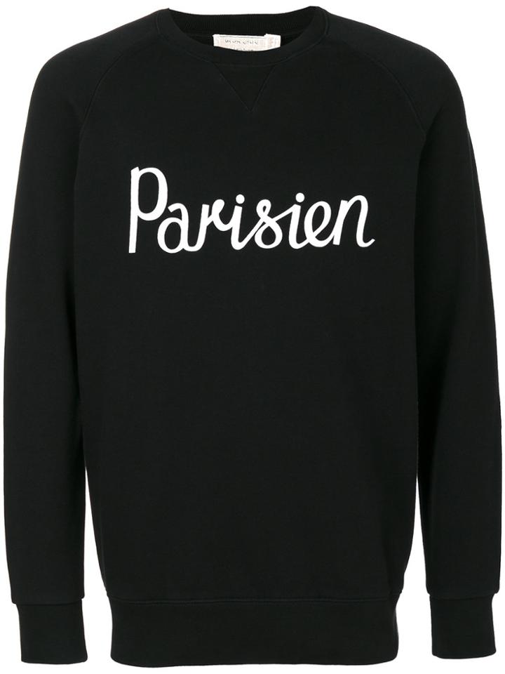 Maison Kitsuné Parisien Print Sweatshirt - Black