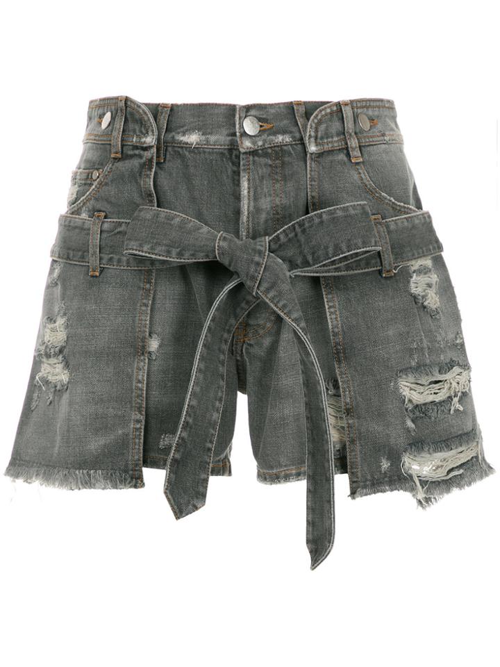 Faith Connexion Denim Shorts - Grey