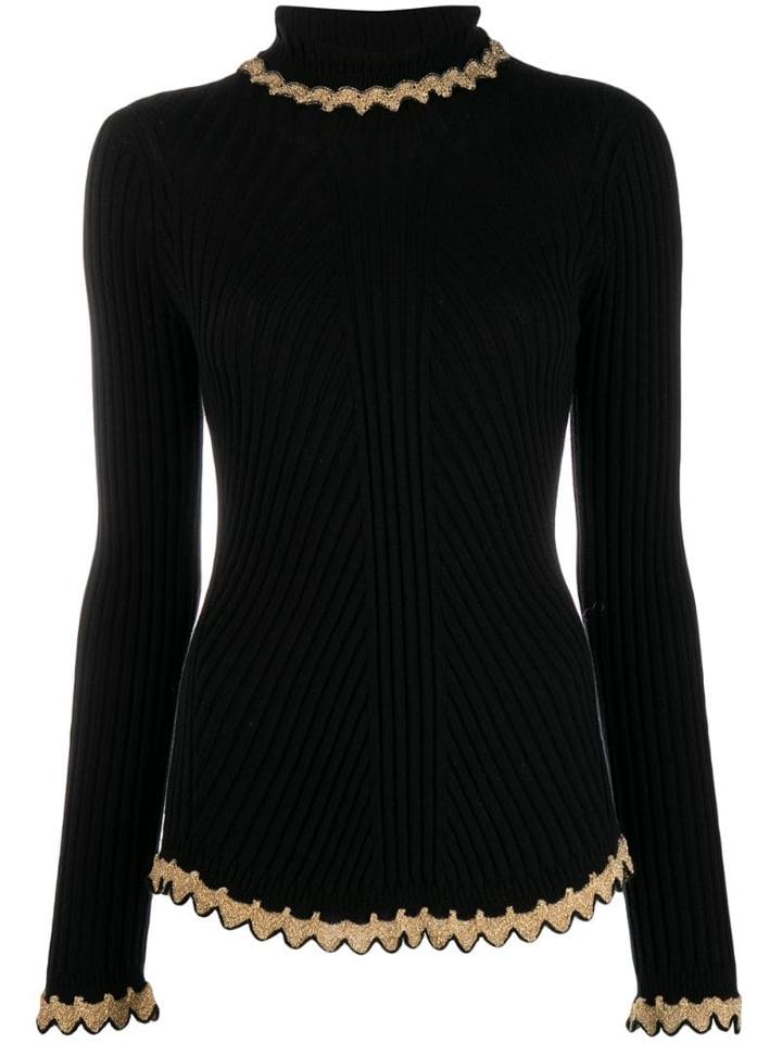 Tsumori Chisato Ribbed Turtleneck Jumper - Black