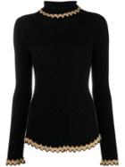 Tsumori Chisato Ribbed Turtleneck Jumper - Black