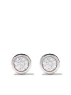 De Beers 18kt White Gold Dewdrop One Diamond Stud Earrings -