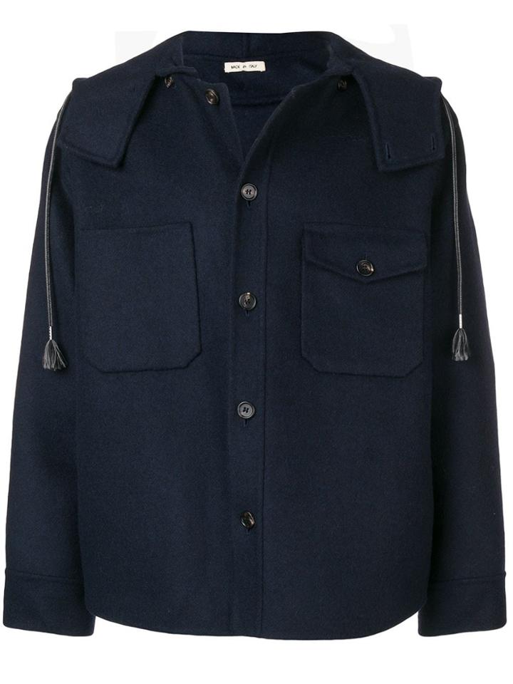 Marni Hooded Tassel Jacket - Blue