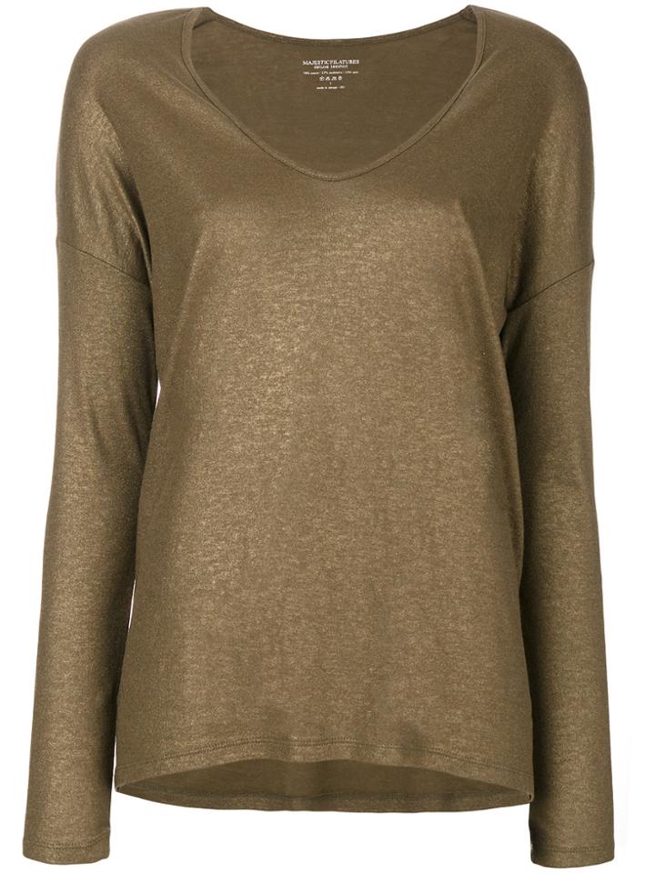 Majestic Filatures Scoop Neck Sweater - Yellow & Orange
