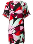 Emilio Pucci Alex Print Ruffle Sleeve Shift Dress - Pink