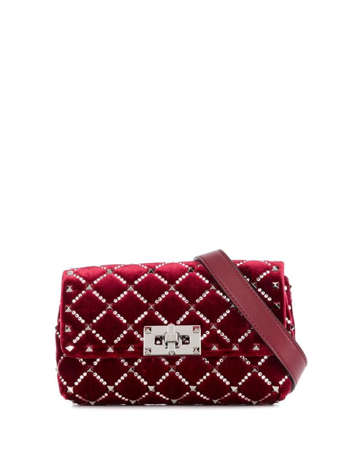 Valentino Valentino Garavani Velvet Spike. It Belt Bag - Red