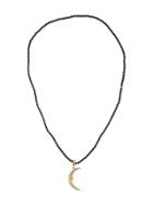 Roman Paul Charm Beaded Necklace - Black