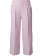 Chalayan Cropped Wide Leg Trousers - Pink & Purple
