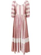 William Vintage 1975 Couture Striped Dress - Pink & Purple
