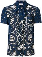 Red Valentino Printed Button Shirt - Blue