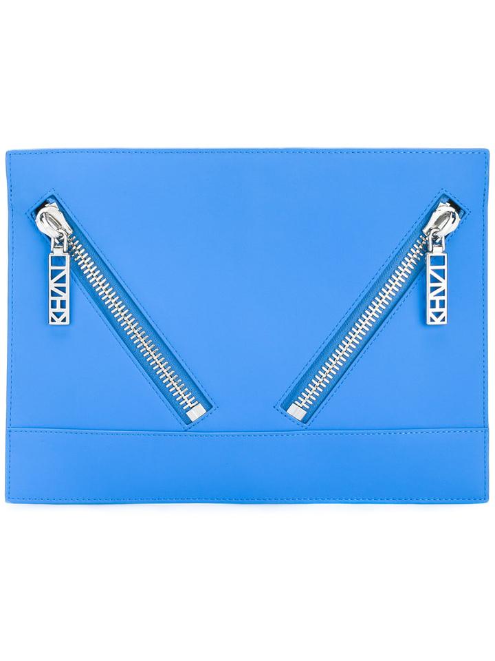 Kenzo - Kalifornia Clutch - Women - Calf Leather - One Size, Women's, Blue, Calf Leather