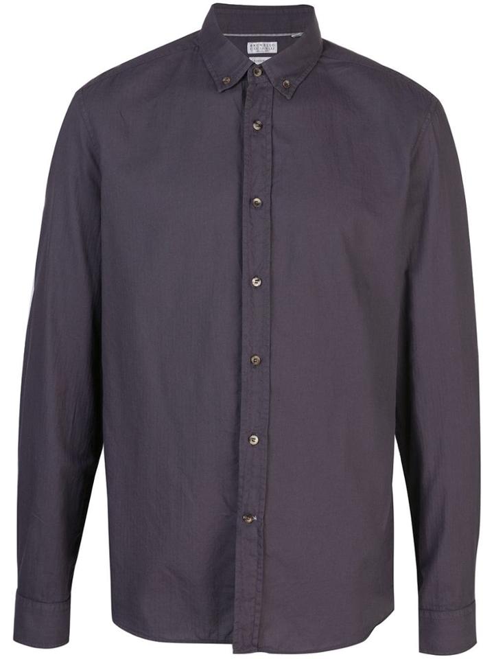 Brunello Cucinelli Classic Button Down Shirt - Purple