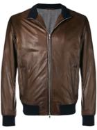 Barba Front Zip Jacket - Brown