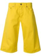 Msgm Relaxed Denim Shorts - Yellow
