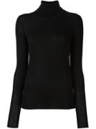 Joseph Turtle Neck Jumper, Women's, Size: Medium, Black, Merino