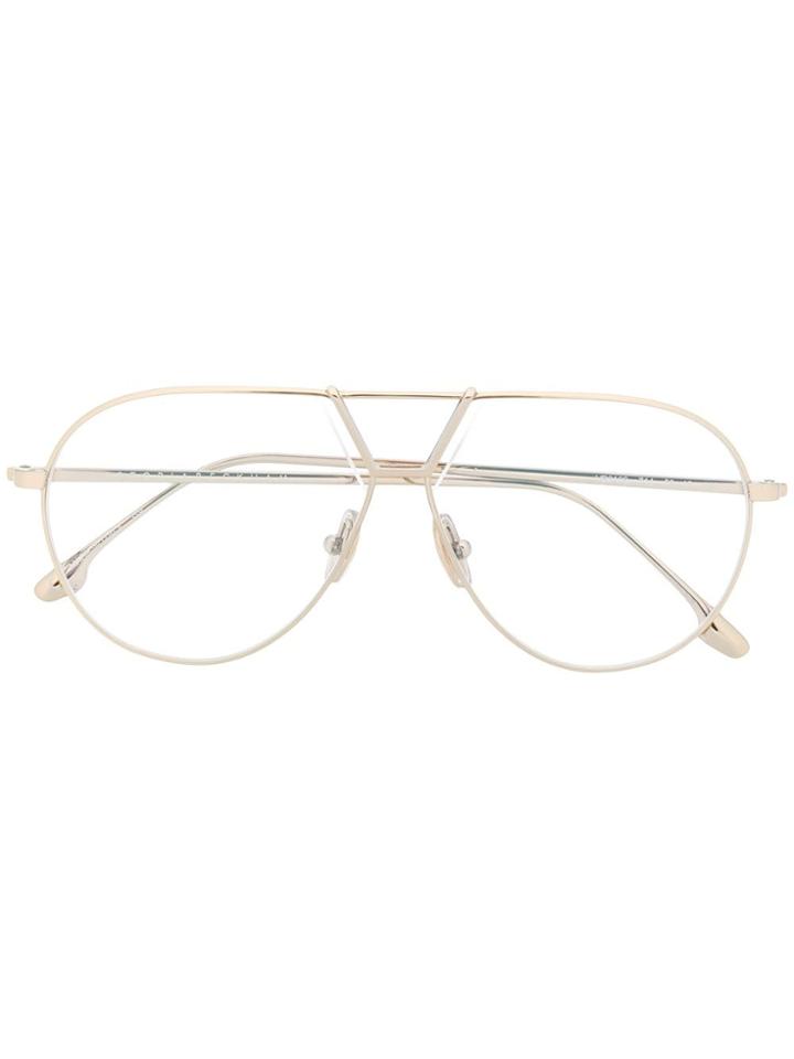 Victoria Beckham Vb2106 Aviator-style Glasses - Metallic