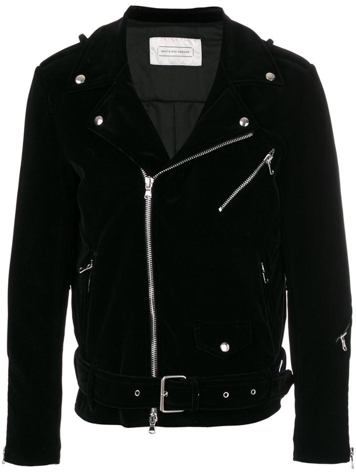 Route Des Garden Velvet Biker Jacket - Black