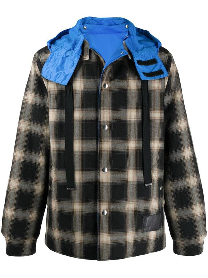 Lanvin Reversible Check Hooded Jacket - Neutrals