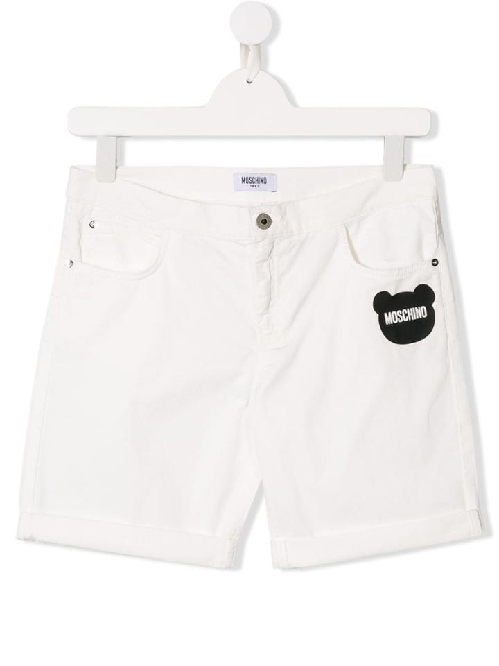 Moschino Kids Toy Silhouette Shorts - White