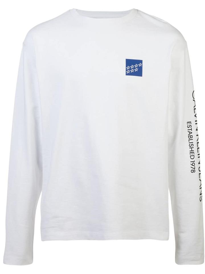 Calvin Klein 205w39nyc Logo Long Sleeve T-shirt - White