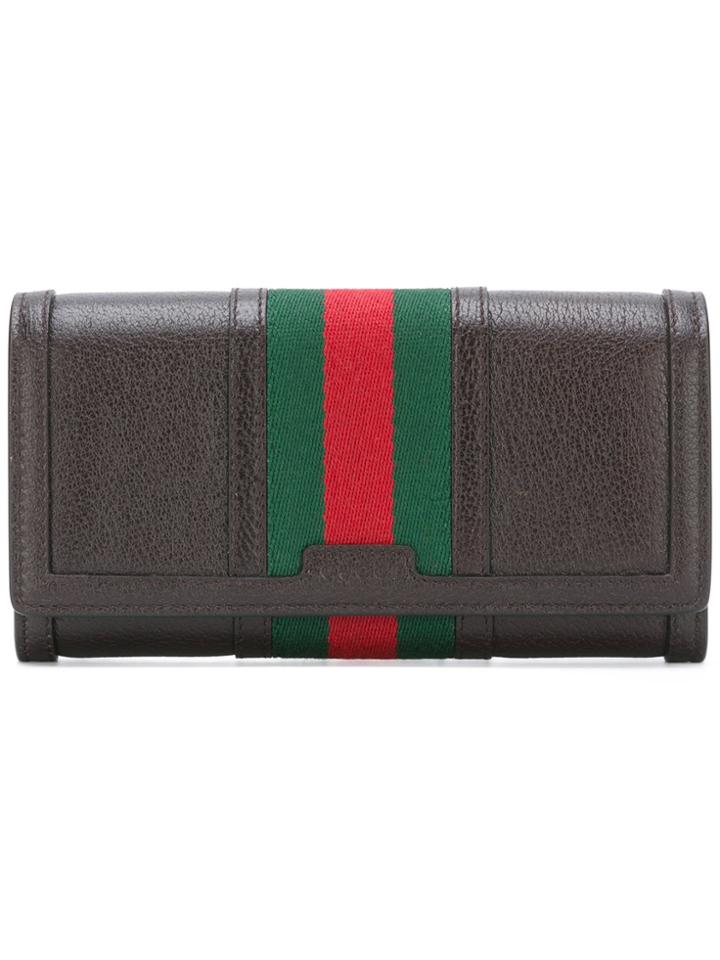 Gucci Vintage Web Gg Wallet - Brown