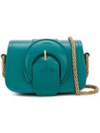 Elisabetta Franchi Maxi Buckle Mini Bag - Blue