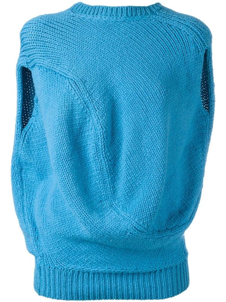 Comme Des Garçons Pre-owned Lumps And Bumps Knitted Top - Blue