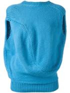 Comme Des Garçons Pre-owned Lumps And Bumps Knitted Top - Blue