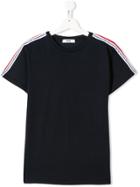 Msgm Kids Teen Contrast Stripe T-shirt - Blue