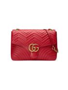 Gucci Gg Marmont Large Shoulder Bag - Red