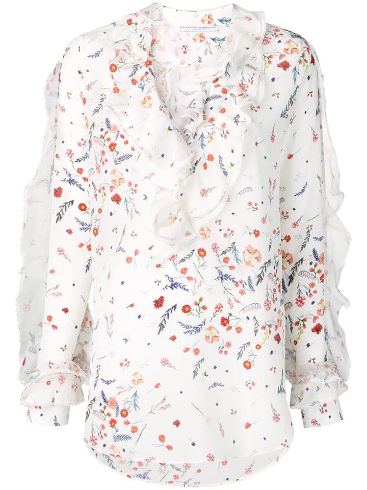 Ermanno Scervino Floral Print Blouse - Neutrals