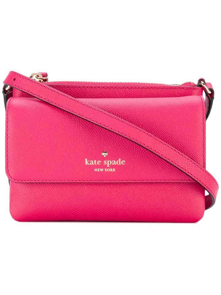 Karlee Crossbody Bag - Women - Calf Leather - One Size, Pink/purple, Calf Leather, Kate Spade