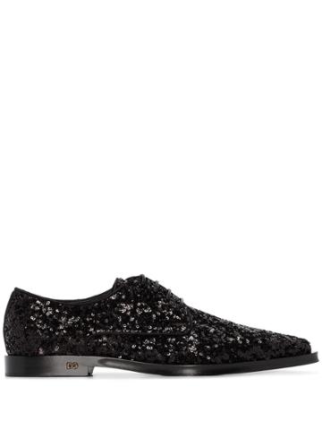 Dolce & Gabbana Millennials Sequin-embellished Lace-up Shoes -