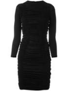 Dsquared2 Ruffled Design Dress, Women's, Size: Large, Black, Virgin Wool
