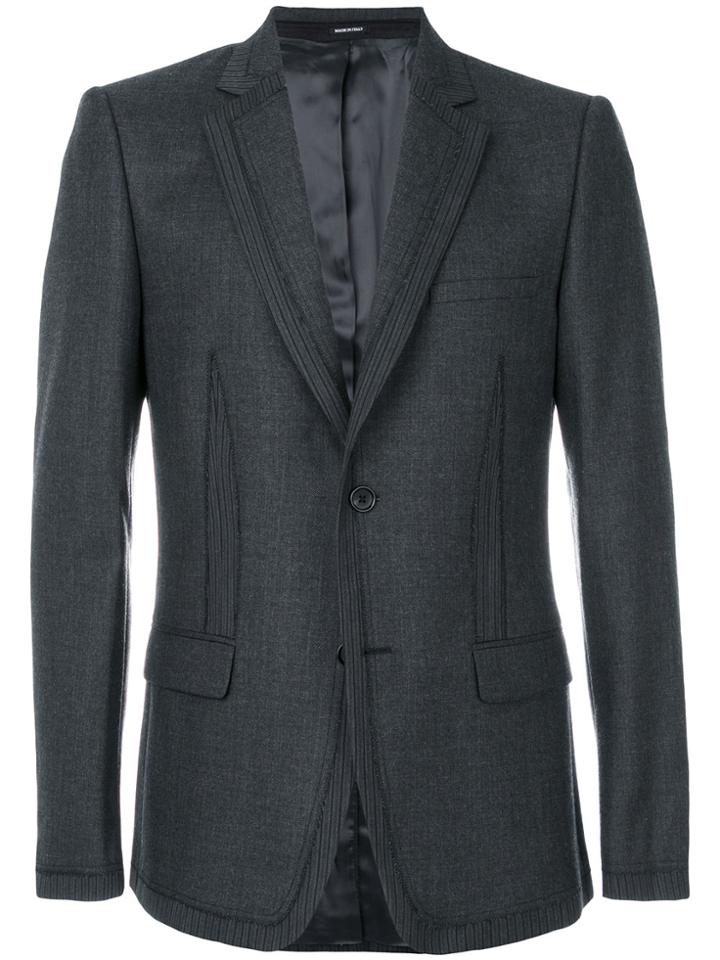 Alexander Mcqueen Striped Seam Blazer - Grey